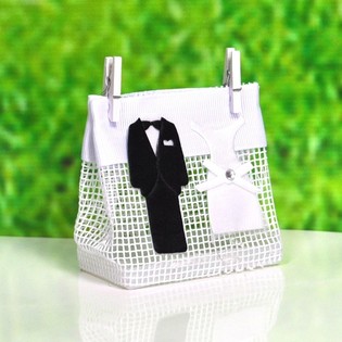Sachets Cadeaux de Mariage avec Pinces en Bois (12 pi&egrave;ces)
