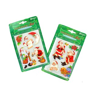 AUTOCOLLANTS DE NO&Euml;L 3D (12 pcs.)