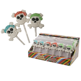 Sucettes Pirate sur Pr&eacute;sentoir (48 pcs)