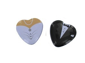 Bo&icirc;tes de Rangement Mariage en M&eacute;tal C&oelig;ur (10 pcs)