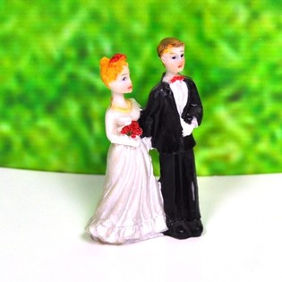 Figurine de Mariage pour Pi&egrave;ce Mont&eacute;e 8 cm (10 pcs)