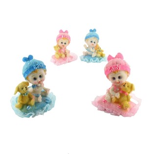 D&Eacute;CORATION B&Eacute;B&Eacute; SUR COUSSIN 9 CM (4 pcs)