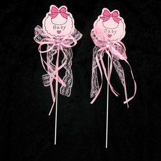 Pic pour G&acirc;teau de Naissance - Rose B&eacute;b&eacute; (12 pcs)