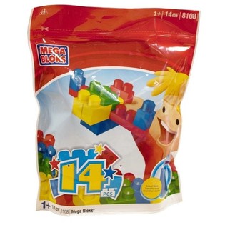 Mega Bloks 8108 - Sac de Grosses Briques de Construction (14 pi&egrave;ces)