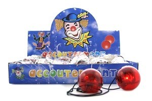Nez de Clown Lumineux en Pr&eacute;sentoir (24 pcs)