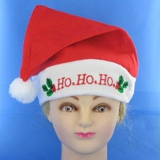 BONNET DE NO&Euml;L LUMINEUX "HO HO HO" (12 pcs)