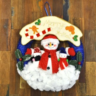 Grande Suspension de Porte de No&euml;l en Tissu