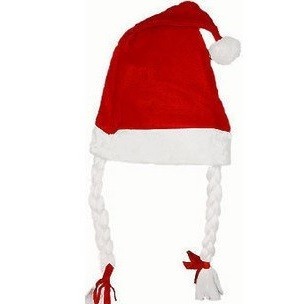 Bonnet de No&euml;l avec Tresses (12 pcs)
