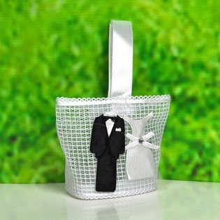 Sachets Cadeaux de Mariage / Bo&icirc;tes &agrave; Drag&eacute;es (12 pcs)