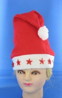 BONNET DE NO&Euml;L avec &Eacute;TOILES LUMINEUSES (9 pcs)