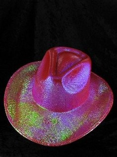 Chapeau de Cowboy &agrave; Paillettes - Rouge
