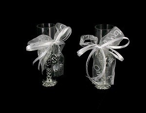 FL&Ucirc;TES DE CHAMPAGNE DE D&Eacute;CORATION (6 pi&egrave;ces)