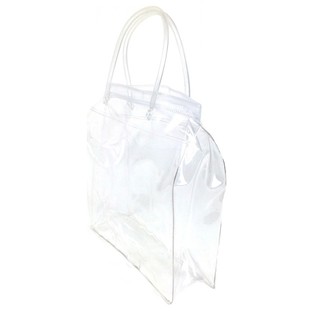 Sachet d'Emballage Transparent de Luxe &agrave; Fond Cartonn&eacute; avec Poign&eacute;e Solide 18,5x18cm (25 pi&egrave;ces)