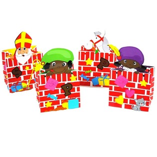 Lot de 4 Plateaux &agrave; Friandises Saint-Nicolas (12 sets)