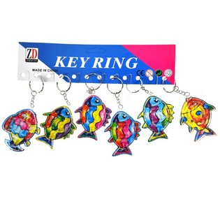 PORTE-CL&Eacute;S JEU DE PATIENCE - MOD&Egrave;LE: POISSON (12 pcs)