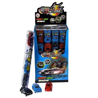 Set de 4 voitures miniatures en tube (16 pi&egrave;ces)