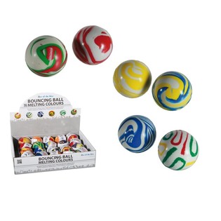 BALLES REBONDISSANTES COLOR&Eacute;ES EN PR&Eacute;SENTOIR 4 CM. (20 pcs)