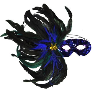 Loup de f&ecirc;te avec plumes - Mod&egrave;le 6 (4 pcs)