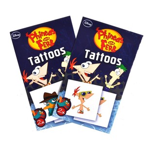TATOUAGES DISNEY 2 PI&Egrave;CES - MOD&Egrave;LE : PHINEAS ET FERB (50 pcs)