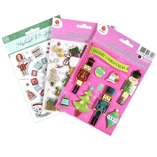 Stickers de No&euml;l 3D Assortis (6 pcs.)