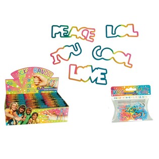 ***PRIX CHOC*** Bracelets LUCKY BANDS pour Enfants - Mod&egrave;le: MOTS (24 pcs)
