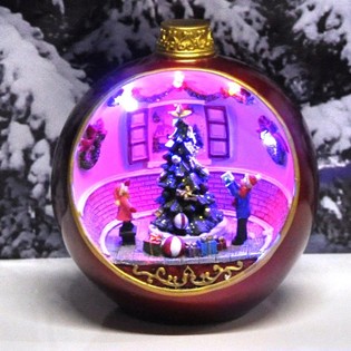 Sc&egrave;ne de No&euml;l de Luxe avec Lumi&egrave;re et Musique