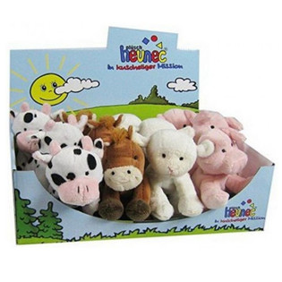 ANIMAUX DE LA FERME EN PELUCHE DE LUXE, 4 ASSORTIS EN PR&Eacute;SENTOIR (12 pcs.)