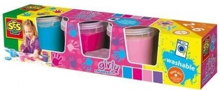 Peinture &agrave; Doigts SES Girly, Kit de Peinture 4x150ml (1 pce)