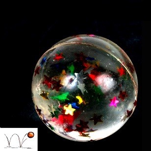 BALLES REBONDISSANTES AVEC &Eacute;TOILES - &Oslash; 3 CM (48 pcs)