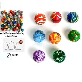 MIX BALLES REBONDISSANTES - &Oslash; 3 CM (48 pcs)