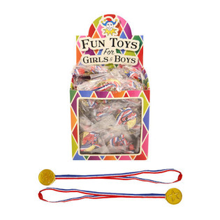 M&eacute;dailles de Vainqueur avec Cordon en Pr&eacute;sentoir (120 pcs.)