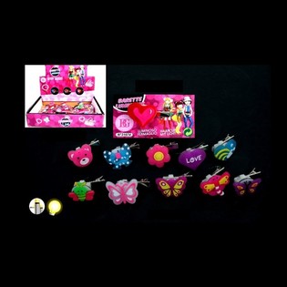 BARRETTES LUMINEUSES LED EN PR&Eacute;SENTOIR (24 pces)