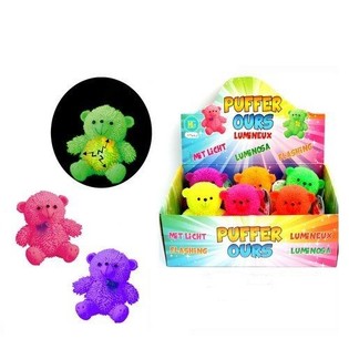 Ours Puffer Lumineux en Pr&eacute;sentoir (12 pcs)
