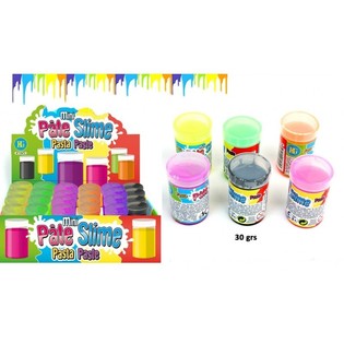 Mini Slime Color&eacute; en Baril (30g) - Pr&eacute;sentoir de 24