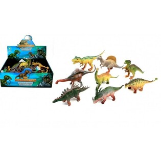 MIX DE DINOSAURES, ENV. 17 CM DE HAUT EN PR&Eacute;SENTOIR (16 pcs)