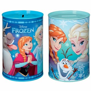 BO&Icirc;TES TIRELIRE REINE DES NEIGES EN M&Eacute;TAL MIX, Dim. 15 x 10 x 10 cm (20 pcs)