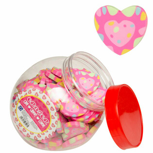 Gommes C&oelig;ur en Pot (100 pcs)
