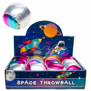 BALLE &Agrave; LANCER EN PELUCHE M&Eacute;TALLIQUE - SPACE (12 Pcs)