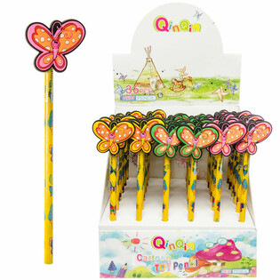 Crayons Papillon sous Pr&eacute;sentoir (36 pcs)