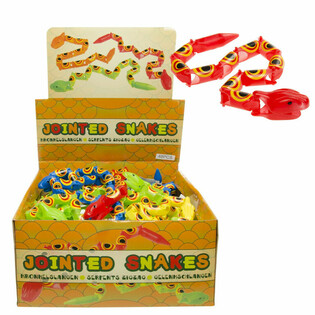 SERPENTS FLEXIBLES ONDULANTS 35 CM EN PR&Eacute;SENTOIR (48 pcs)
