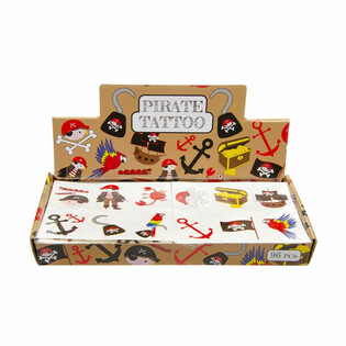 Tatouages Pirate Fun - Pr&eacute;sentoir (96 pcs)