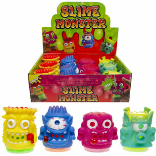 SLIME MONSTRE EN PR&Eacute;SENTOIR (12 pcs)