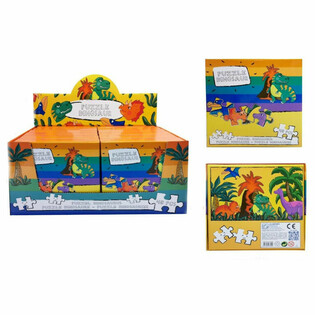Puzzle Dinosaure 48 Pi&egrave;ces - Pr&eacute;sentoir (12 pi&egrave;ces)