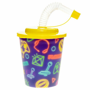 Gobelet avec Paille / Gobelet &agrave; Glace - Gamer (12 pcs)