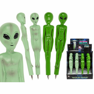 Stylos &agrave; Bille Alien 3D en Pr&eacute;sentoir (12 pcs) - PRIX MINI