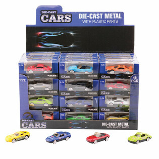 Mix de Voitures de Sport, &Eacute;chelle 1:72 en Pr&eacute;sentoir (48 pcs)