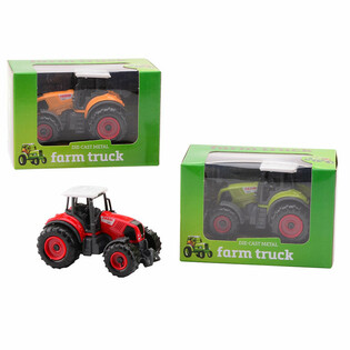 FARM MASTERS - TRACTEUR DIE-CAST EN BO&Icirc;TE CADEAU (12 pcs)