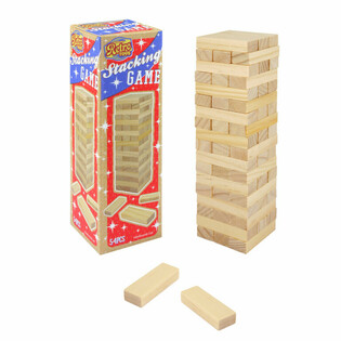 RETRO TOYS - TOUR INFERNALE EN BOIS - JEU D'EMPILAGE 54 PI&Egrave;CES (1 pc.)