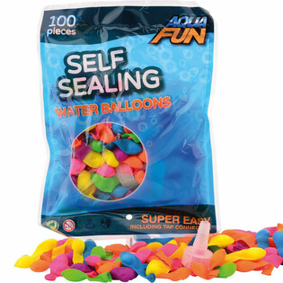 AQUA FUN - 100x Bombes    Eau Auto-Fermantes (Pack de 6)
