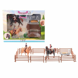 MY LOVELY HORSE - XL - 2x Jouet Cheval avec Grand Centre &Eacute;questre - Bo&icirc;te Cadeau (1 pc.)